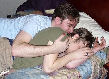 Someone really should send me better pictures to put here Merric cuddles Jimmy